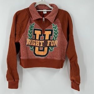 RE/DONE 90s Upcycled Crop Half Zip -Right For U XS/S